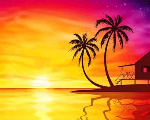 Sunrise on Beach Diamond Painting