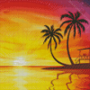 Sunrise on Beach Diamond Painting