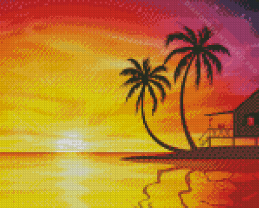 Sunrise on Beach Diamond Painting