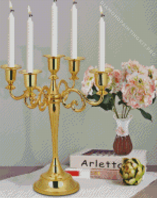 Candles Holder Diamond Painting