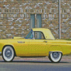 Yellow Ford Thunderbird Diamond Painting