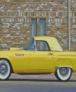 Yellow Ford Thunderbird Diamond Painting