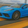 Blue Corvette Diamond Painting