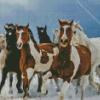 Horses Snow Diamond Painting