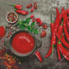 Hot Peppers Sauce Diamond Painting