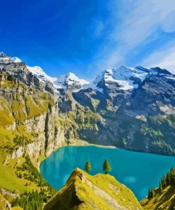 Lake Oeschinensee Kandersteg Diamond Painting