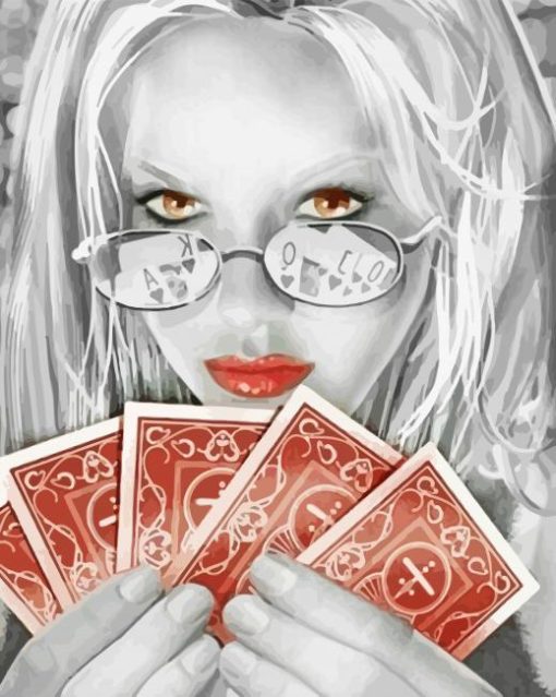 Poker Girl Diamond Painting