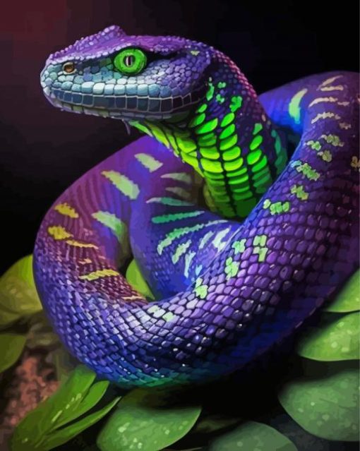 Purple Snake Diamond Painting