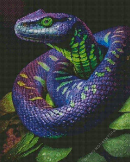 Purple Snake Diamond Painting