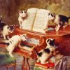 Cats on Piano Diamond Painting