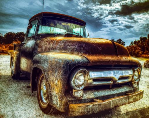 Abandoned Old Ford Truck Diamond Painting