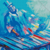 Abstract Xylophone Player Diamond Painting