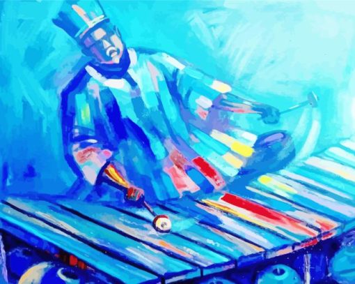 Abstract Xylophone Player Diamond Painting