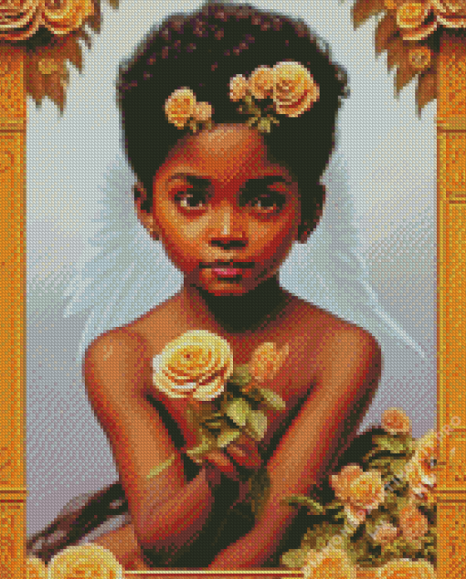 African Cute Baby Diamond Painting