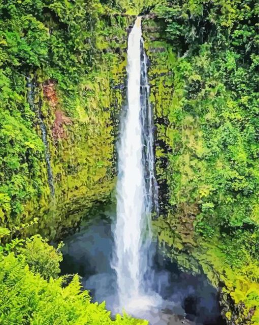 Akaka Hawaii Waterfall Diamond Painting