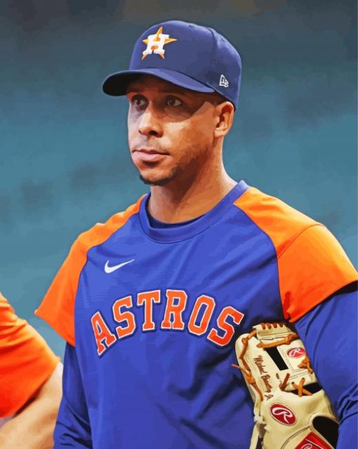 Astros Team Michael Brantley Diamond Painting