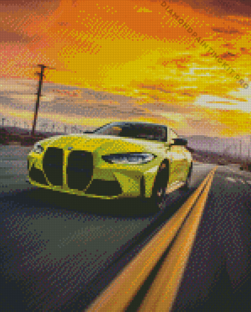 BMW M4 on The Road Diamond Painting