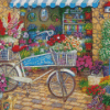 Bicycle at The Flowers Shop Diamond Painting