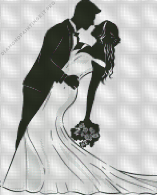 Black and White Marriage Dance Diamond Painting