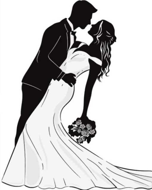 Black and White Marriage Dance Diamond Painting