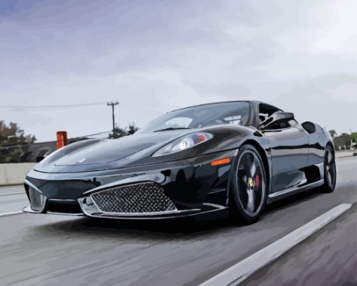 Black Ferrari Scuderia Diamond Painting