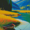 Boat By the Lake Art Diamond Painting