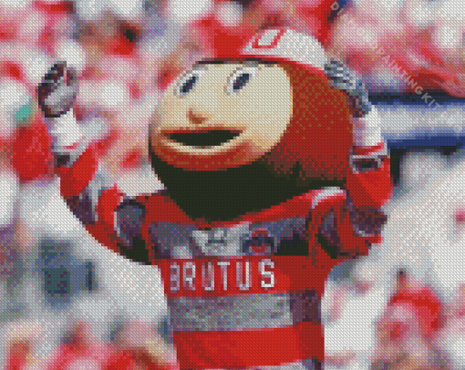 Red Brutus Buckeye Diamond Painting