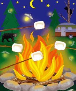 Campfire S'mores Diamond Painting