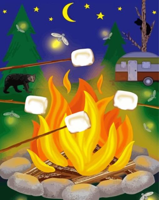 Campfire S'mores Diamond Painting