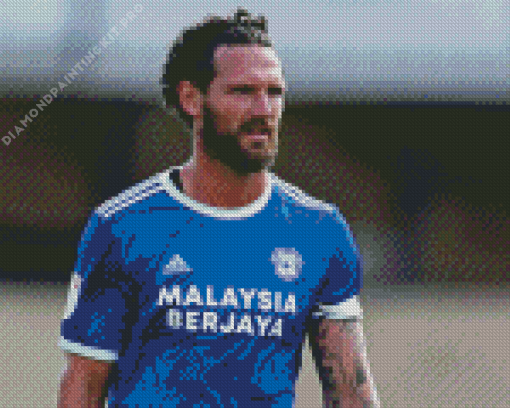 Cardiff City Footballer Diamond Painting