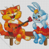 Cat and Bunny Singing Diamond Painting