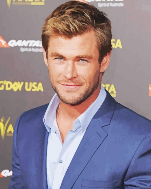 Chris Hemsworth Actor Diamond Painting