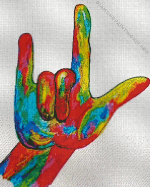 Colorful Love ASL Diamond Painting