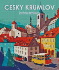 Czech Republic Cesky krumlov Poster Diamond Painting