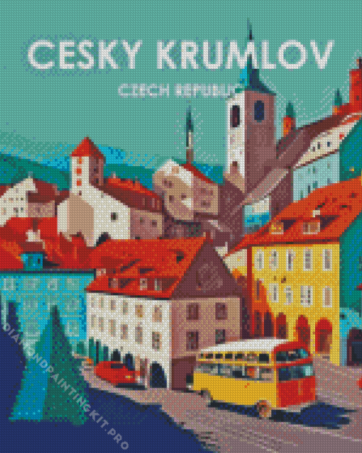 Czech Republic Cesky krumlov Poster Diamond Painting