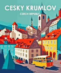 Czech Republic Cesky krumlov Poster Diamond Painting