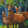 Deer Family Diamond Painting