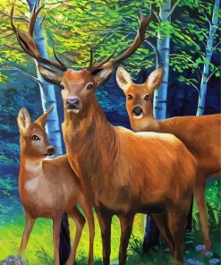 Deer Family Diamond Painting