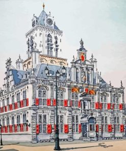 Delft City Hall Netherlands Diamond Painting