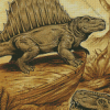 Dimetrodon Vintage Art Diamond Painting