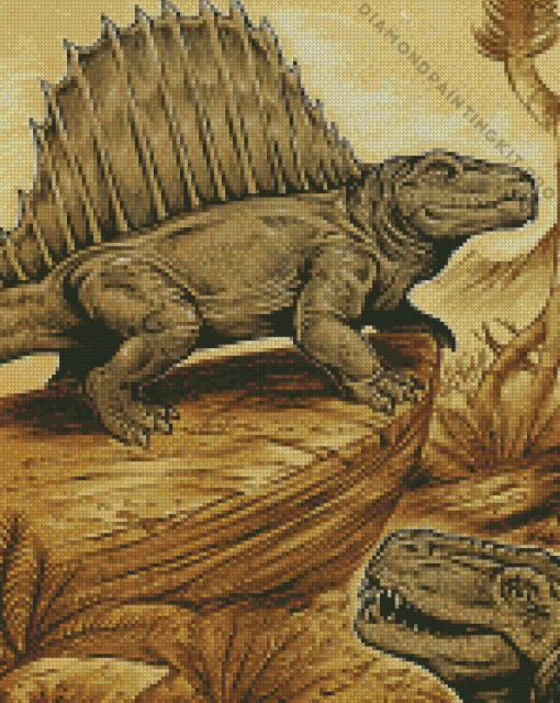 Dimetrodon Vintage Art Diamond Painting