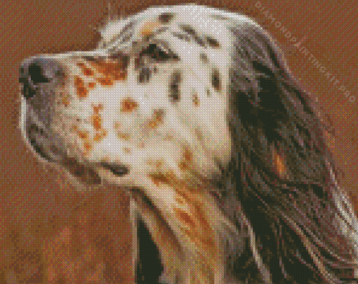 English Setter Head Side View Diamond Painting