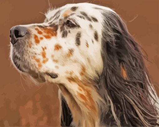 English Setter Head Side View Diamond Painting