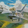 F 16 Aircraft Diamond Painting