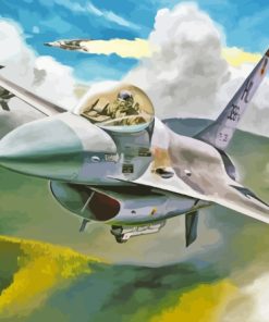 F 16 Aircraft Diamond Painting