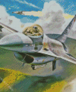 F 16 Aircraft Diamond Painting