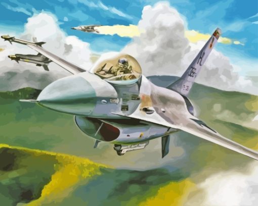 F 16 Aircraft Diamond Painting