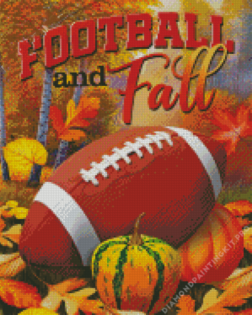 Fall And Football Diamond Painting