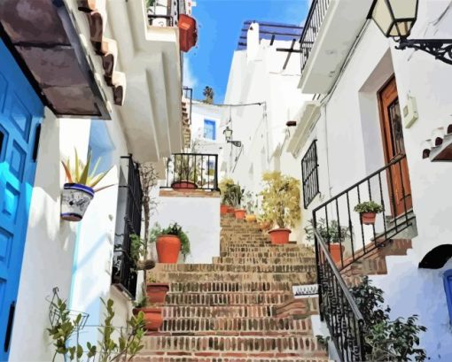 Frigiliana Town Diamond Painting