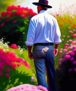 Gardener and Flowers Diamond Painting